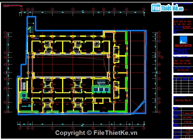 thiết kế khách sạn,Khách sạn dân chủ,full bản vẽ khách sạn,bản vẽ khách sạn